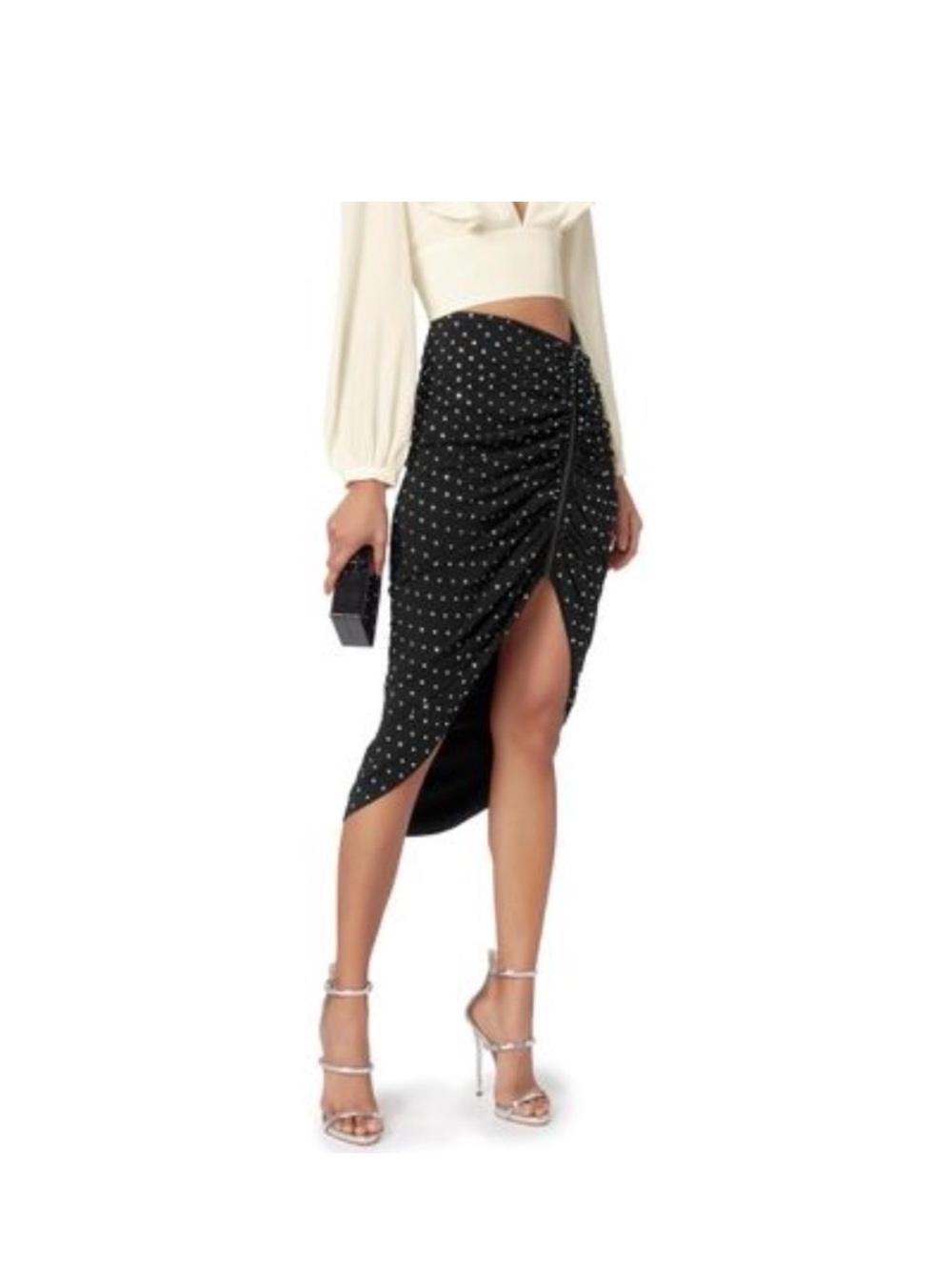 VERONICA BEARD Crystal Embellished Midi Skirt